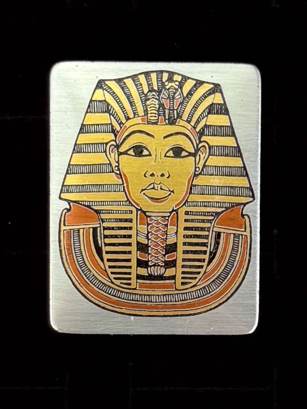Vintahe Reed & Barton Silver and Goldtone Rectangular Damascene Pendant Brooch